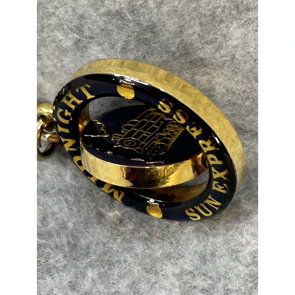 Midnight Sun Express Unisex Blue Princess Cruises Alaska Spin Keychain Gold OS